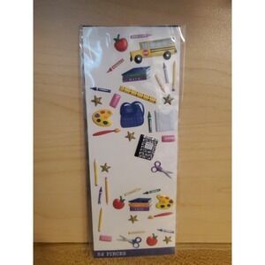 Sticko Back To School Icons Puffy Stickers Papercraft Planner Supply DIY Crafts